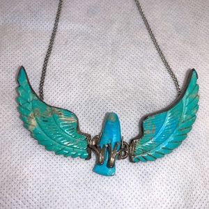 Turquoise bird necklace